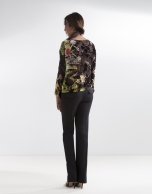 Floral t-shirt with transparencies