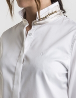 White shirt with Mao collar