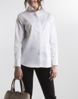 White shirt with Mao collar