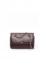 Burgundy leather Ghauri shoulder bag