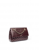 Burgundy leather Ghauri shoulder bag