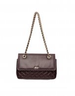 Burgundy leather Ghauri shoulder bag