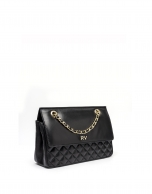 Bolso shoulder piel negra Ghauri