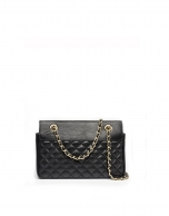 Bolso shoulder piel negra Ghauri