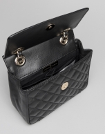 Bolso shoulder nano piel negra Ghauri