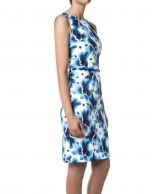 Blue floral print dress