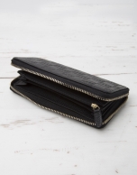 Black billfold with logo