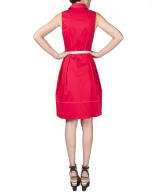 Red shirtwaist dress 