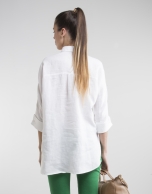 White shirt with three quarter sleeves