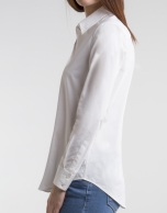 Long sleeved off-white shirt