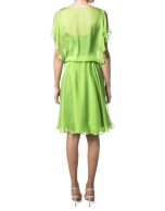 Green chiffon dress