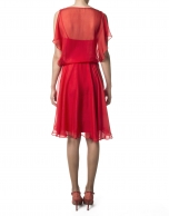 Red chiffon dress