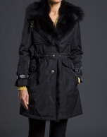 Fur trench coat