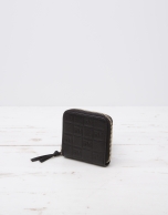 Black change purse with logo