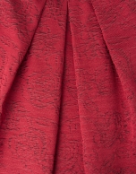 Red jacquard dress with full skirt