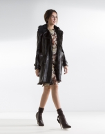 Dark brown and cocoanut trench coat