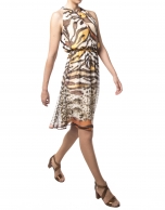 Vestido corto print animal