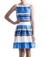 Blue striped dress