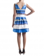 Blue striped dress