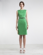 Green straight dress