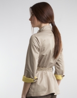 Two tone trench coat