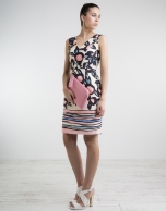 Print V neck dress