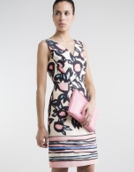 Print V neck dress