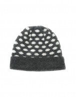 Grey white jacquard knitted cap