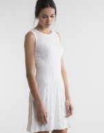 Off-white knit loose dress