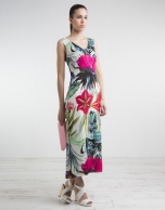 Long print dress