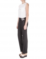 Straight embroidered pants