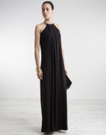 Vestido escote halter negro