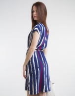 Vestido camisero rayas azul