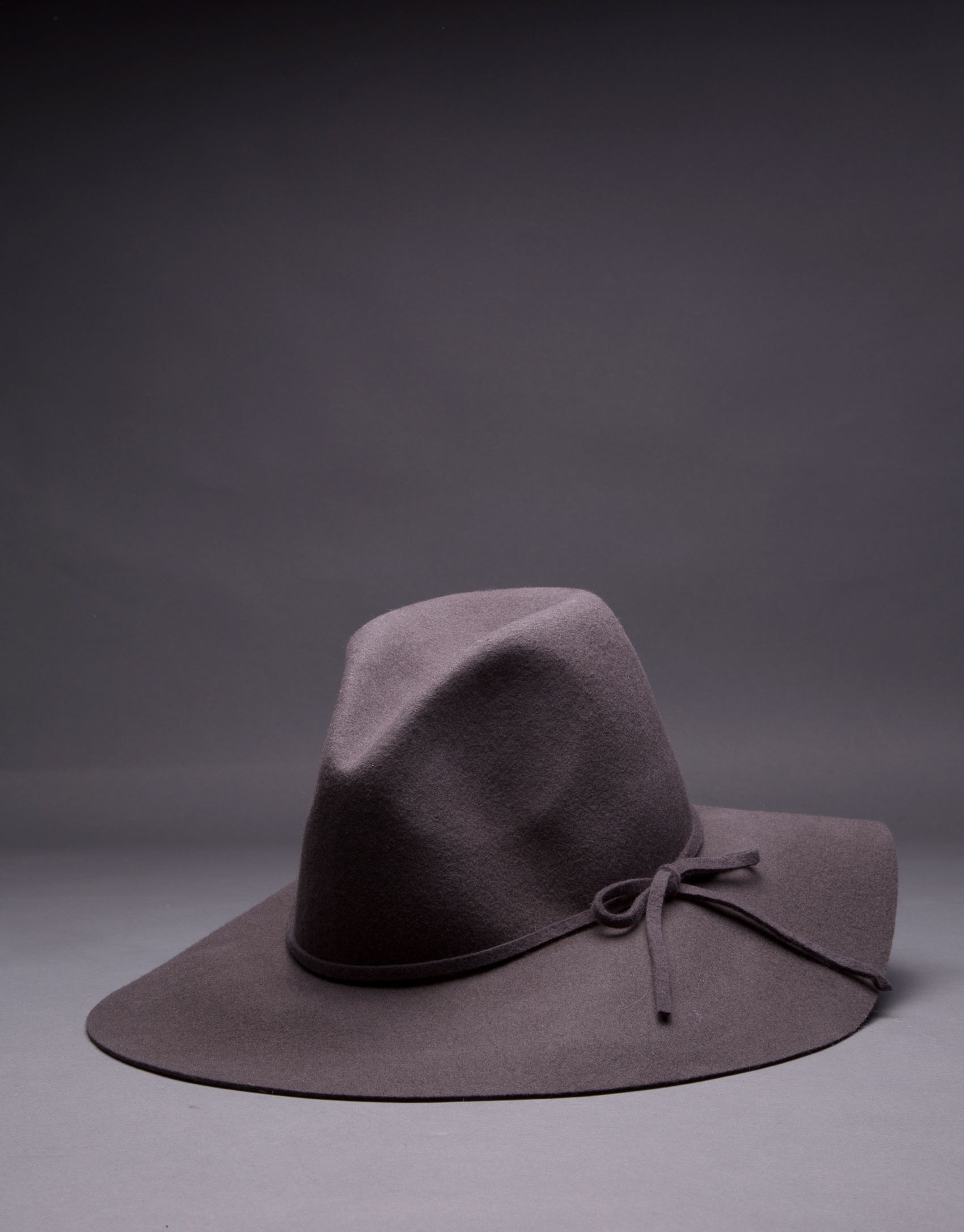 Gray felt hat 