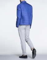 Blue quilted track jacket