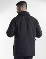 Black tracksuit jacket with front zipper