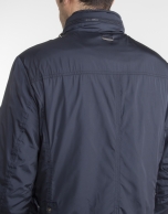 Navy blue parka with four pockets