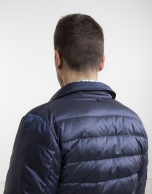 Deep blue quilted windbreaker