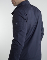 Navy blue windbreaker