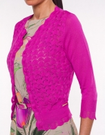 Viscose openwork sweater 