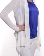 Viscose sweater with shawl collar