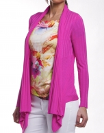 Viscose sweater with shawl collar