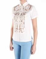 Short sleeve lace shirt