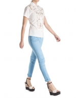 Short sleeve lace shirt