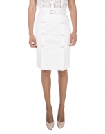 White buttoned skirt