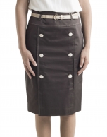 Brown buttoned skirt