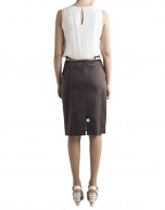 Brown buttoned skirt