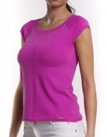 Viscose sweater with round neck