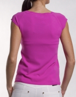 Viscose sweater with round neck