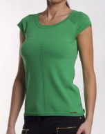 Viscose sweater with round neck